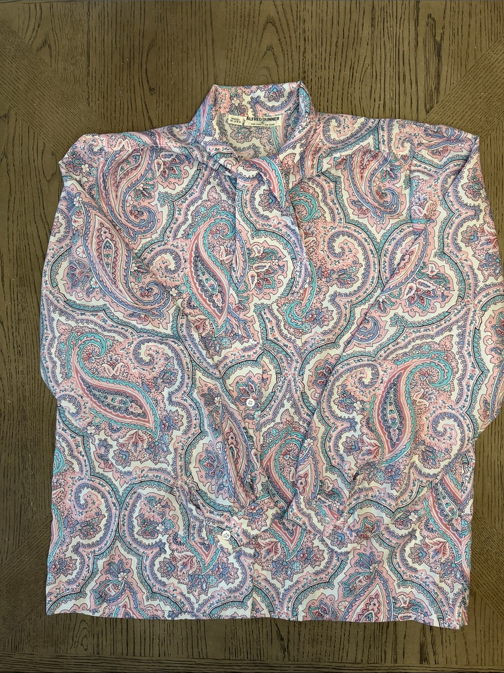 Alfred Dunner Pink Blue Paisley Blouse